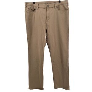 Banana Republic Traveler Pants Mens 38x31*Tan Slim Fit 5-Pocket Flat Front